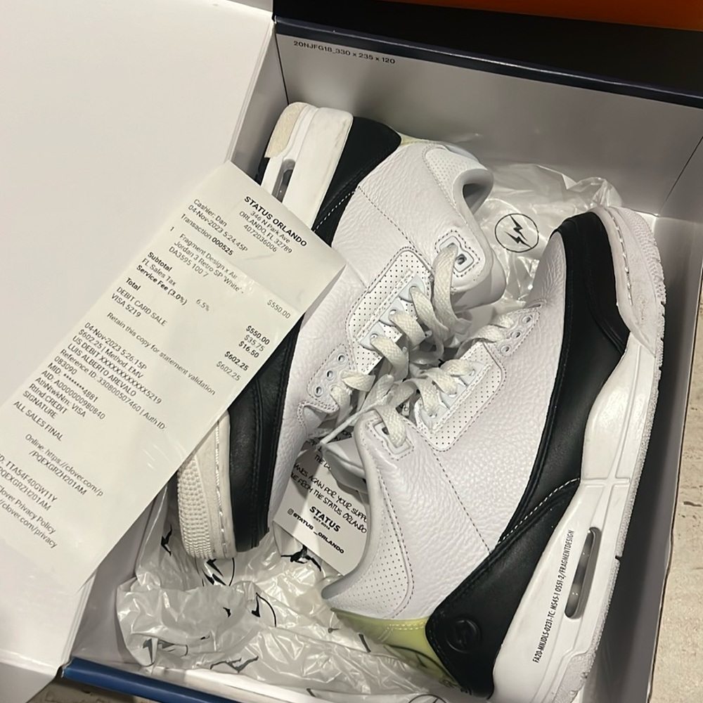 Boys Size 7 Air Jordan Retro SP Fragment Design